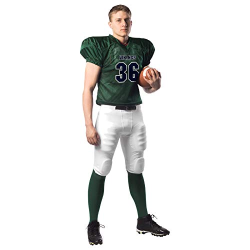 Champro Time Out Polyester Practice Football Jersey, White, Adult Medium - Image 5
