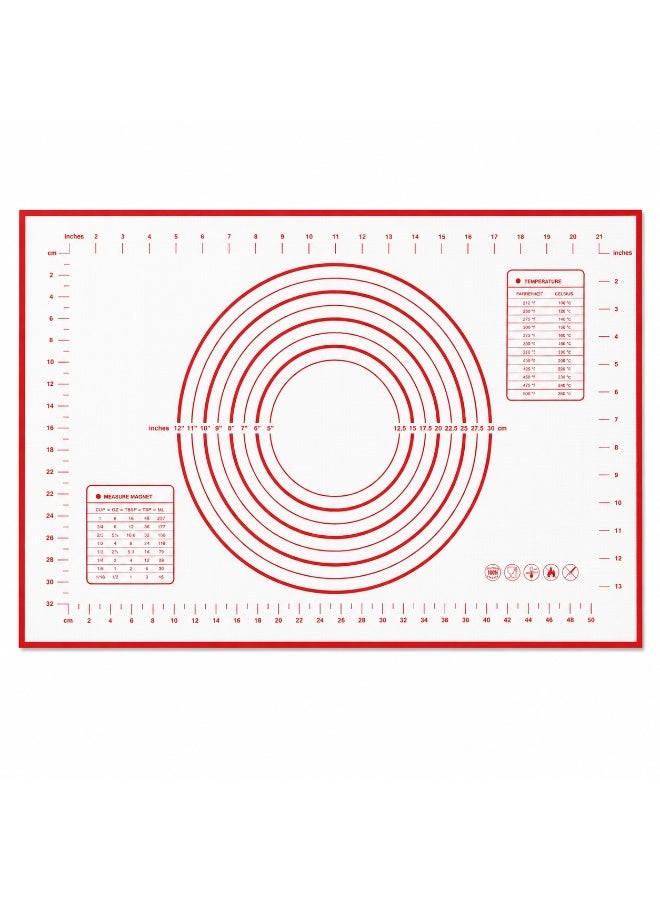 San Yi Silicone Baking Mat 50 x 60 cm, Non Slip Heat Resistant Dough Rolling Mat With Measuring Guides - Image 2