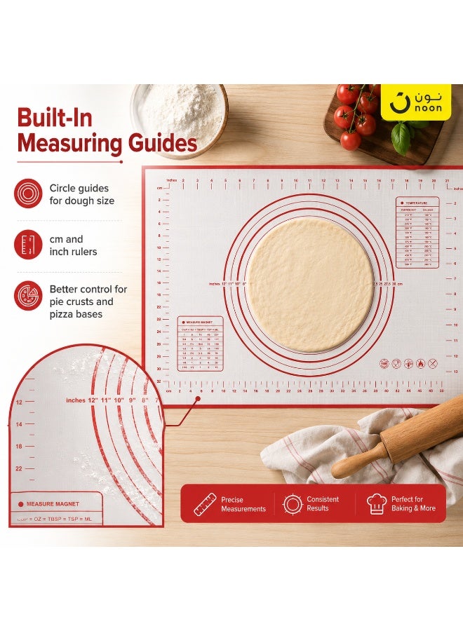 San Yi Silicone Baking Mat 50 x 60 cm, Non Slip Heat Resistant Dough Rolling Mat With Measuring Guides - Image 5