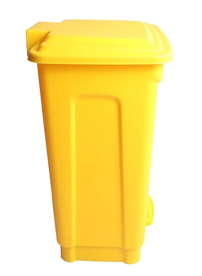 AKC - Vibrant 20-Liter Yellow Trash Can | Durable Plastic Step Bin for Home, Kitchen, Bathroom, or Commercial Spaces - Image 1