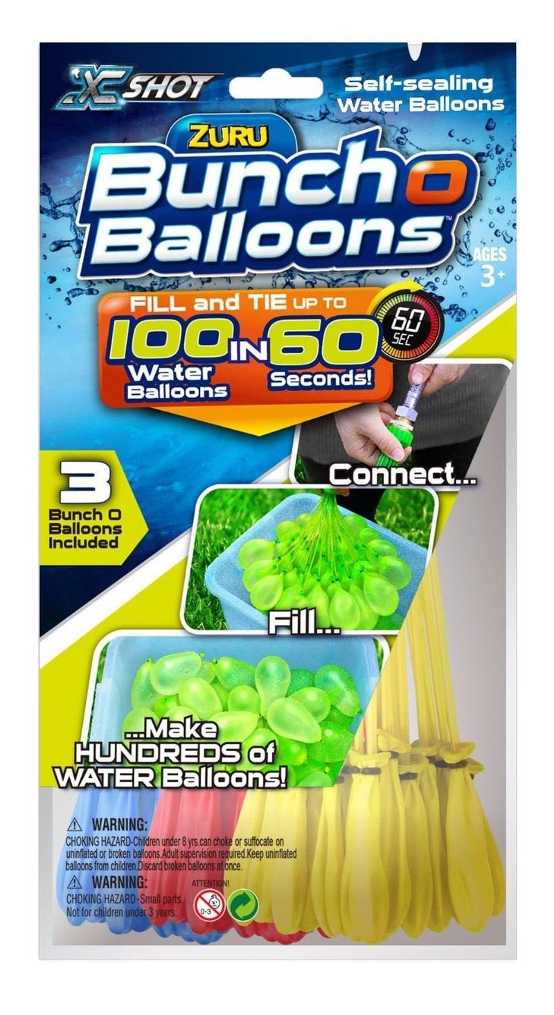 Bunch O Balloons Rubber Zuru Instant 100 Self-Sealing Water Balloons Complete Gift Set Bundle - 3 Pack (300 Balloons Total),300 pcs - Image 3