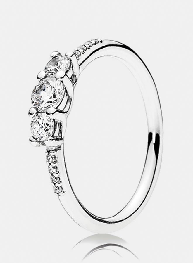 PANDORA Silver Ring with Clear Cubic Zirconia