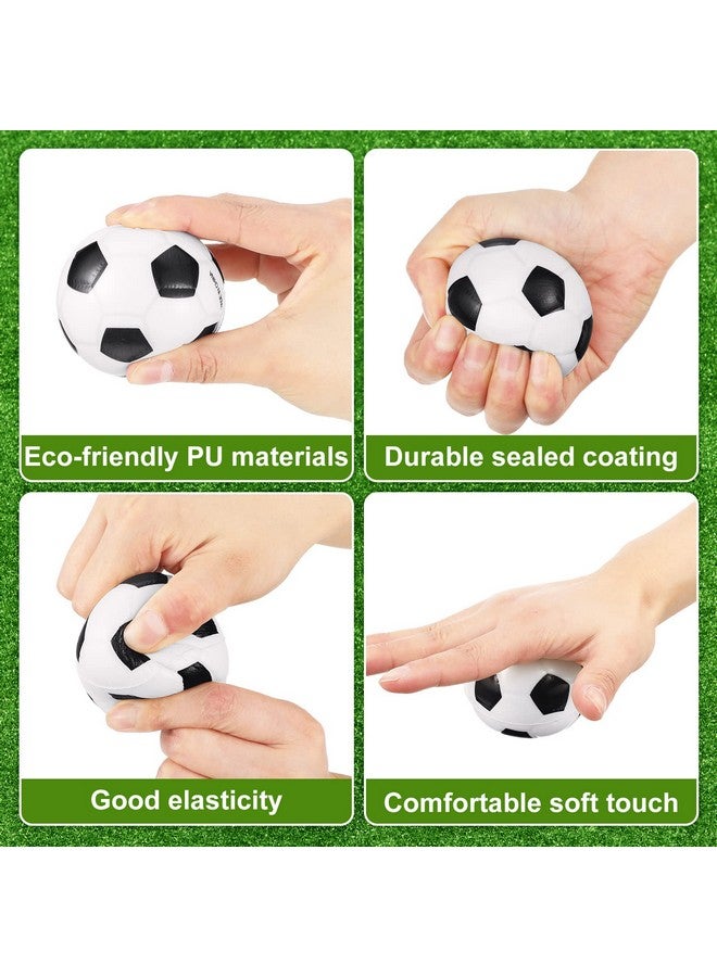 Vinsot 48 Packs Mini Soccer Ball Mini Foam Sports Balls 2.5 Inch Soccer Stress Balls Soccer Bouncy Balls White Black Small Foam Relaxable Balls For Anxiety Relief School Carnival Reward Party Gift - Image 2