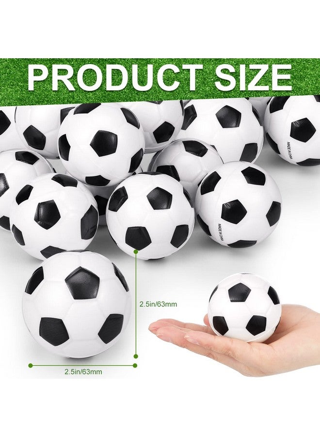 Vinsot 48 Packs Mini Soccer Ball Mini Foam Sports Balls 2.5 Inch Soccer Stress Balls Soccer Bouncy Balls White Black Small Foam Relaxable Balls For Anxiety Relief School Carnival Reward Party Gift - Image 3