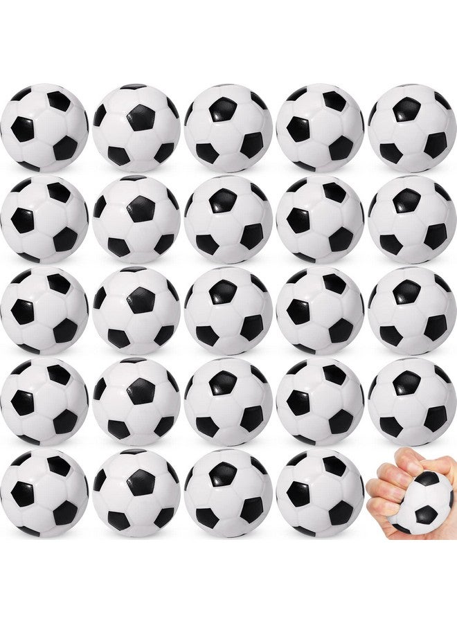 Vinsot 48 Packs Mini Soccer Ball Mini Foam Sports Balls 2.5 Inch Soccer Stress Balls Soccer Bouncy Balls White Black Small Foam Relaxable Balls For Anxiety Relief School Carnival Reward Party Gift - Image 1