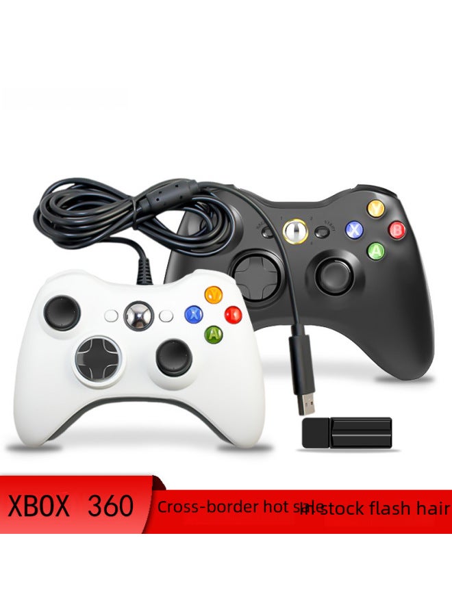 Digital Computer/game Controller - Wireless Bluetooth Gamepad For Pc Android - High Precision 6-axis Gyroscope Shock Vibration-Product Color:Wired 360 Handle With Headset Hole (support Xbox360 Host/pc Computer-gradient Color