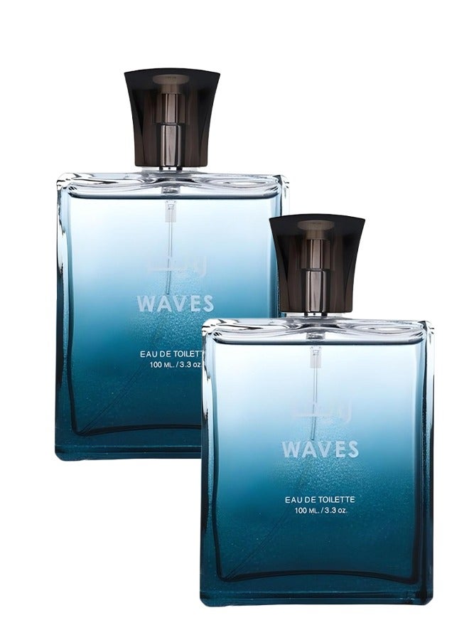 Waves 2 Pieces Waves Perfume For Men 100ml EDT - Image 1