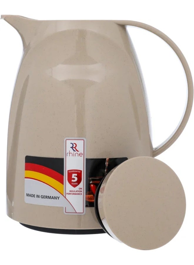 RHINE thermos, 0.6 liters, thermal glass inner container, plastic outer shell - beige - Image 2
