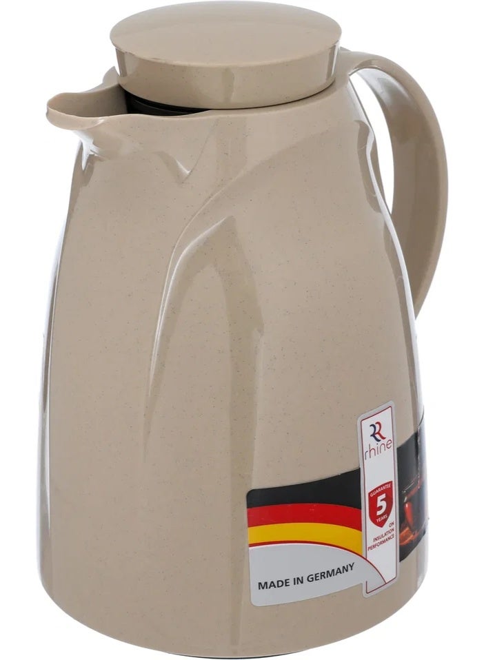 RHINE thermos, 0.6 liters, thermal glass inner container, plastic outer shell - beige - Image 4
