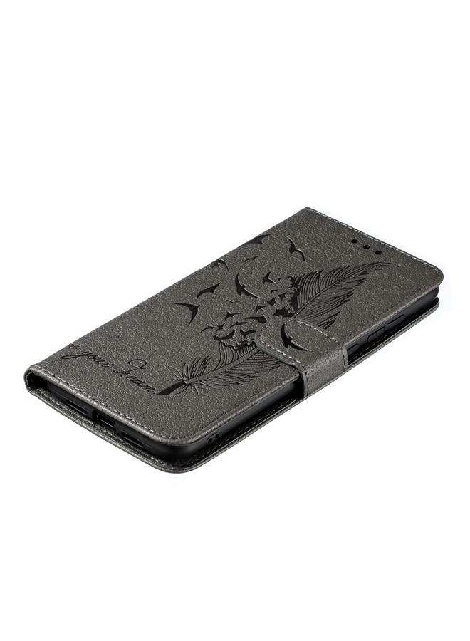 S-TOP Feather Pattern Litchi Texture Horizontal Flip Leather Case with Wallet & Holder & Card Slots For Xiaomi Mi 9 - Image 5