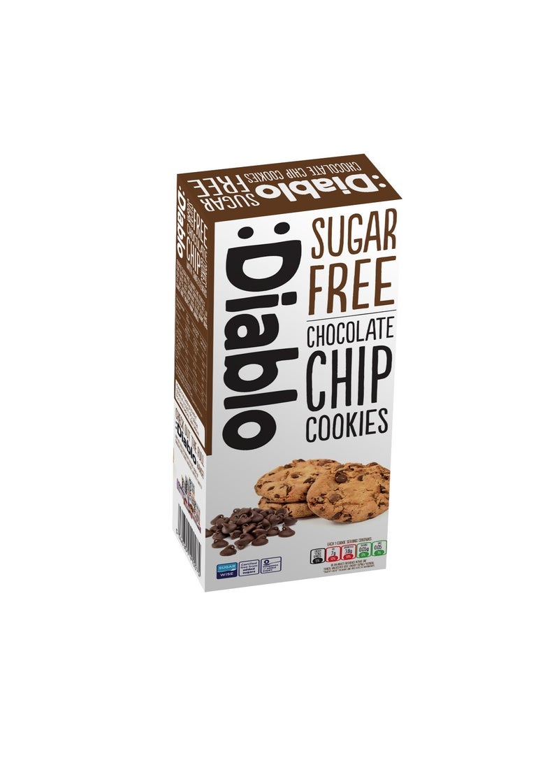 Diablo Sugar Free Chocolate Chip Cookies 130g | Sweetened with Maltitol | Low Sugar Biscuit Snack | Gift Hamper & Multipack Options Available | Pack of 3 - Image 4