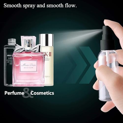 Kienlix Spray Bottles Clear Empty Fine Mist Plastic Mini Travel Bottle Set, Small Refillable Liquid Containers (100 Ml Pack 12) - Image 3