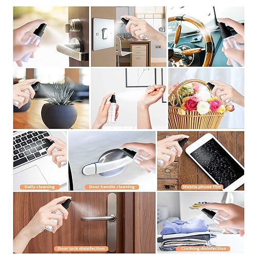 Kienlix Spray Bottles Clear Empty Fine Mist Plastic Mini Travel Bottle Set, Small Refillable Liquid Containers (100 Ml Pack 12) - Image 5