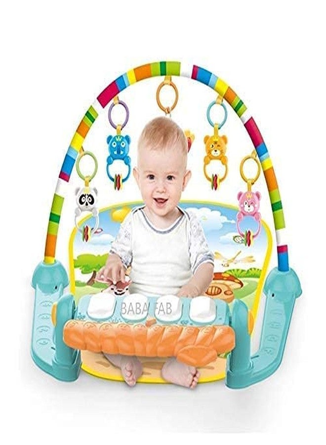 PIPALIYA 5 in 1 Baby Gym Mat Piano Gym Mat Rack Infant Music Fitness Rack Rattle Toy Play Crawling Mat Early Educational Toy for Babies - Image 3