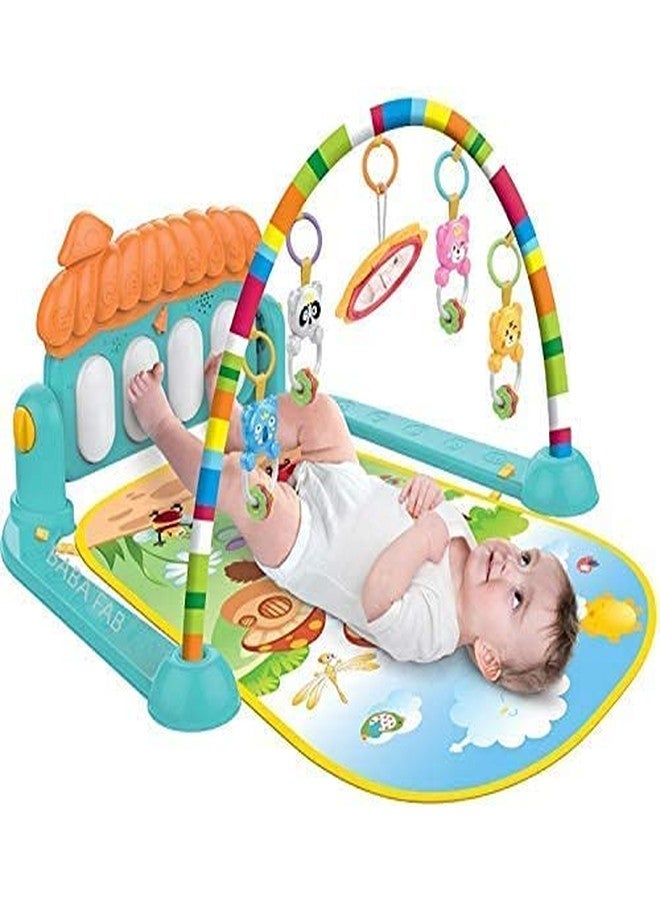 PIPALIYA 5 in 1 Baby Gym Mat Piano Gym Mat Rack Infant Music Fitness Rack Rattle Toy Play Crawling Mat Early Educational Toy for Babies - Image 1