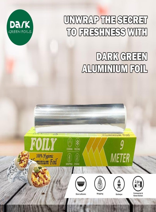 FOILY Silver Aluminium Foil for Food Packing 9m with 11 Micron Thickness | Keeps Food Warm and Hygienic | Ideal for Storing, Packing, Wrapping, and Serving - Image 3