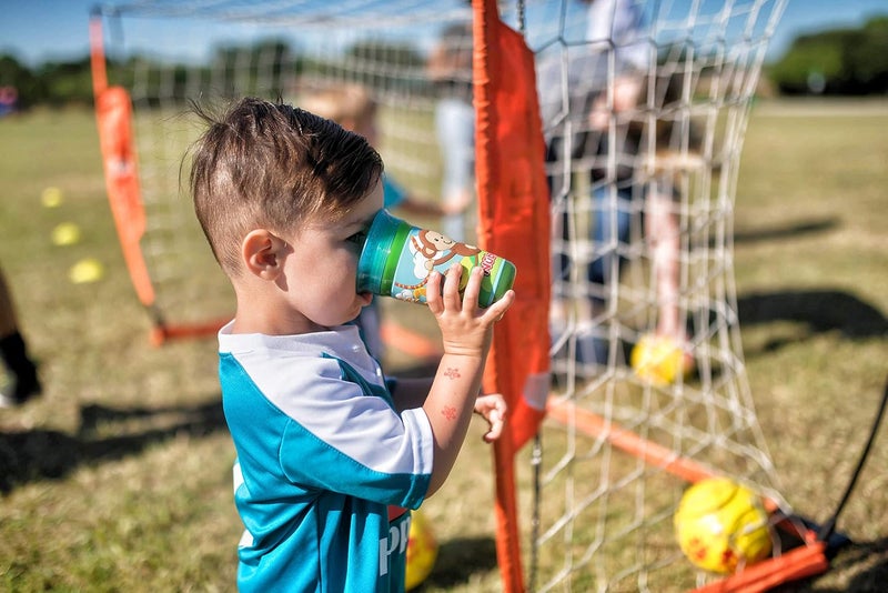 Nuby 360 Degree Easy Sip 3D Grip Wonder Cup with Printed Silicone Sleeve Purple Butterfly 10 Oz - Image 2