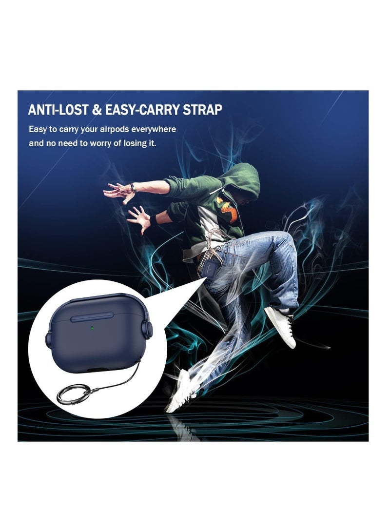 NEW Case for Airpod Pro 2 Case Cover with Lock, for Airpods Pro 2nd Generation Case, Shockproof Cover for AirPods Pro 2 Case (Blue) - Image 5