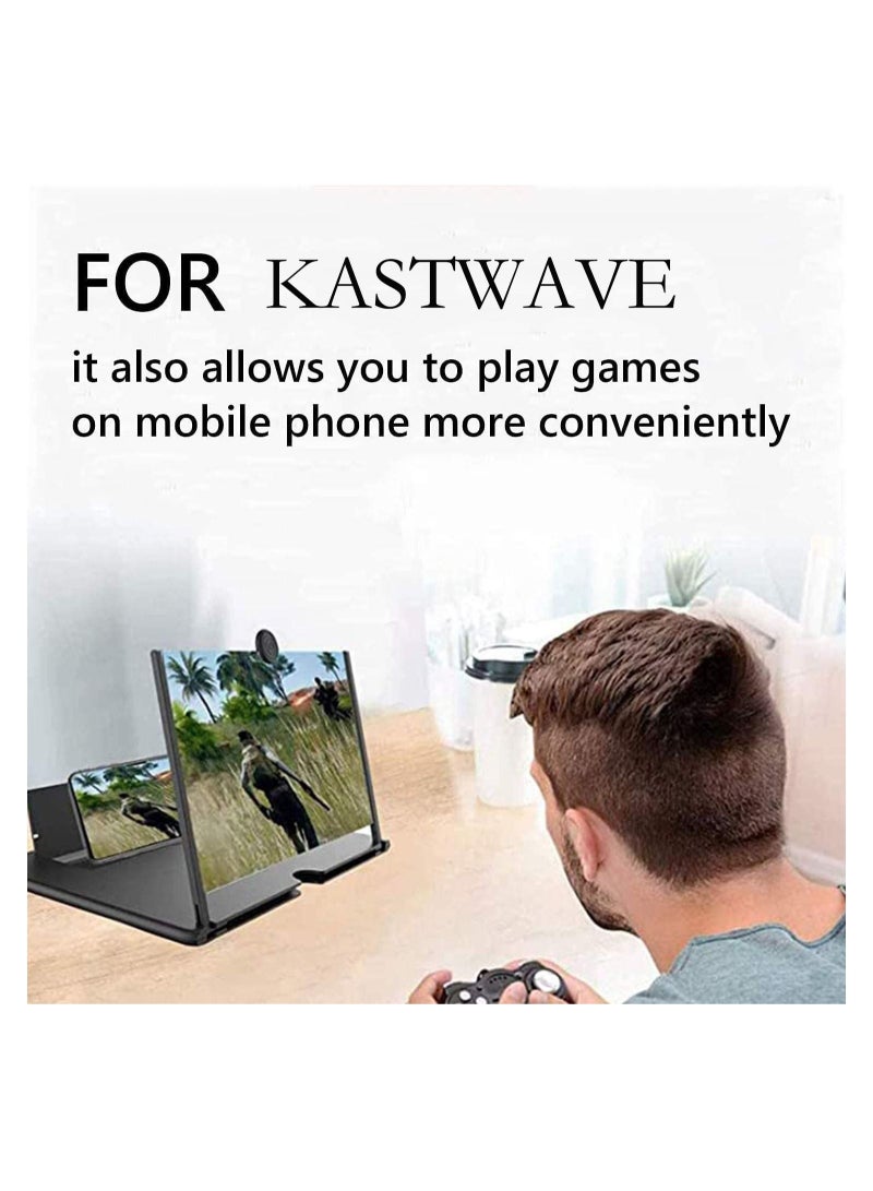 Captaintech Smartphone Screen Magnifier Hd Mobile Amplifier Stand 14 Inch 3D Foldable For Cell Phone With Adjustable Angle Portable Push-Pull Design For All Smartphone-Black - Image 2
