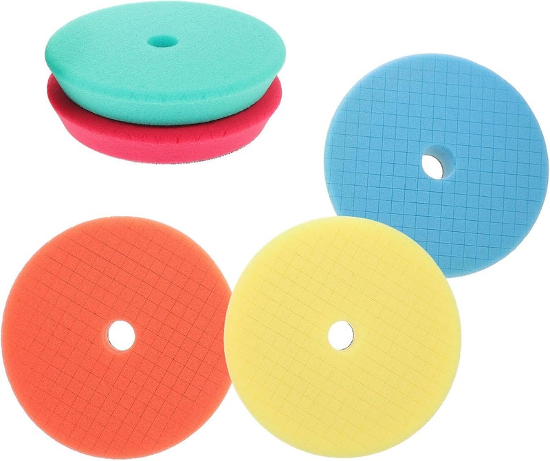 Ciieeo 5pcs Car Polishing Sponge Pads Set, Self-Adhesive Buffing Wheels for Car Detailing, Universal T-Shape Polisher Buffer Pads for Automotive Waxing and Paint Sealant Application - Image 1