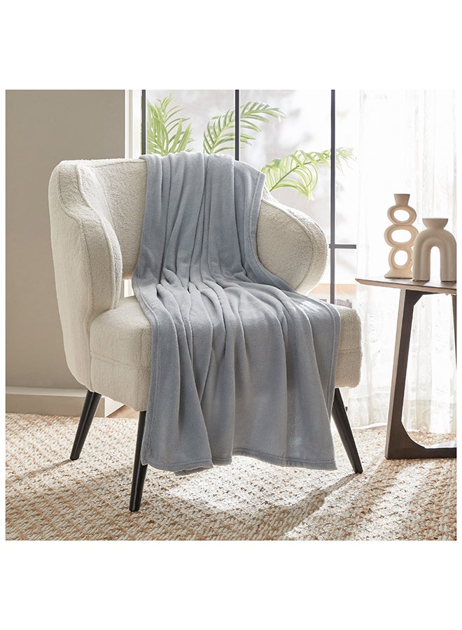 Home Box Ontario Solid Coral Fleece Throw 120x170 cm - Image 1