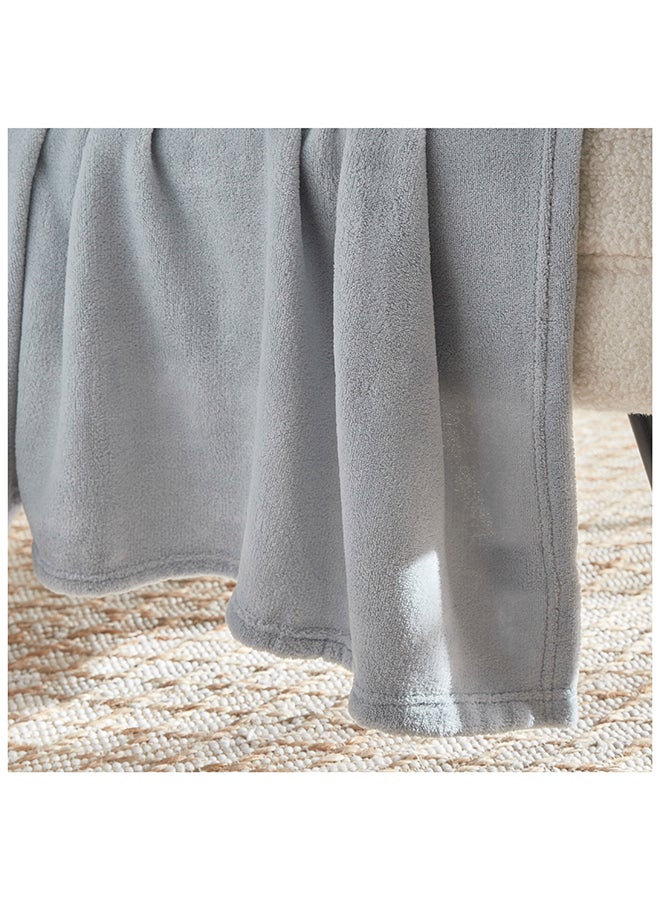 Home Box Ontario Solid Coral Fleece Throw 120x170 cm - Image 2