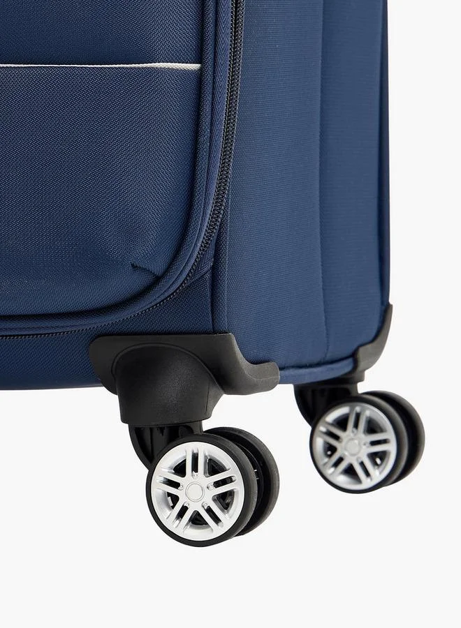 Wave NAVY Solid Softcase Trolley Bag With Retractable Handle  | Best Price UAE