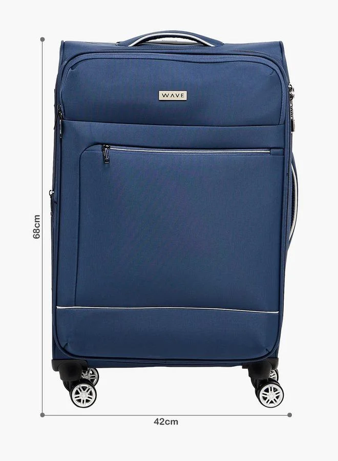 Wave Solid Softcase Trolley Bag With Retractable Handle
