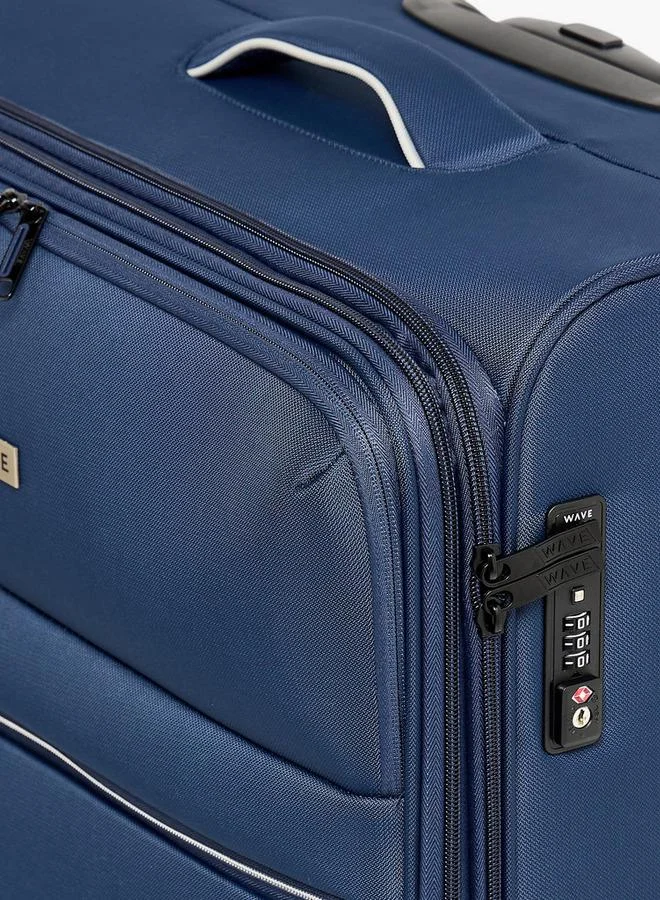 Wave NAVY Solid Softcase Trolley Bag With Retractable Handle  | Best Price UAE