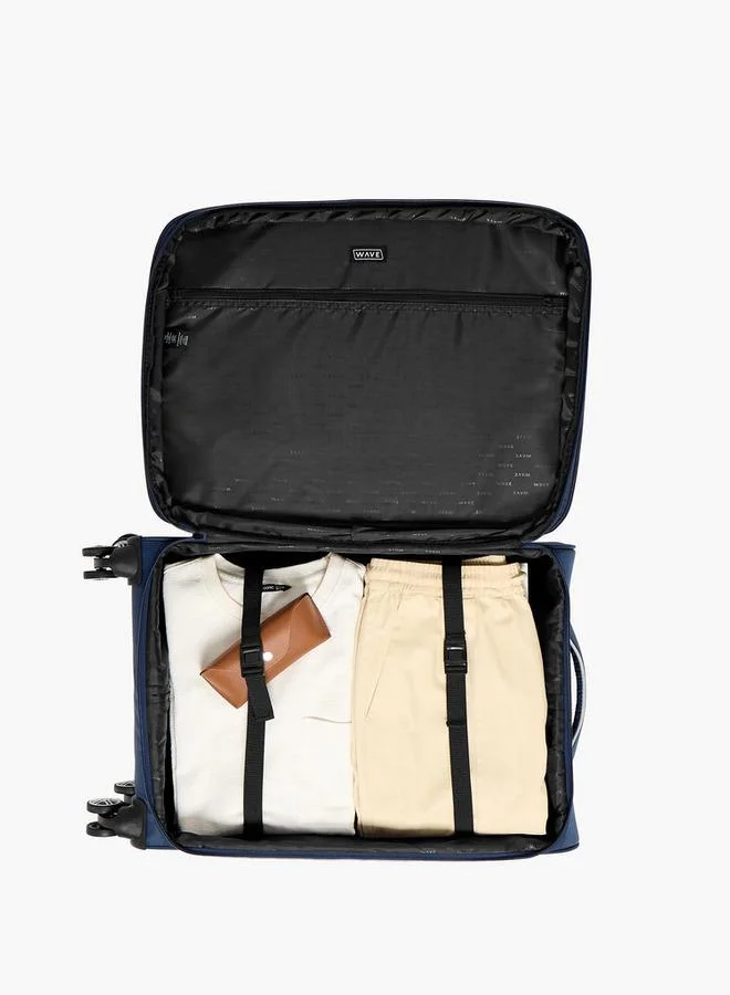 Wave NAVY Solid Softcase Trolley Bag With Retractable Handle  | Best Price UAE