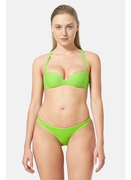 Lefties Women Plain Bikini Bottom, Green  - Image 1