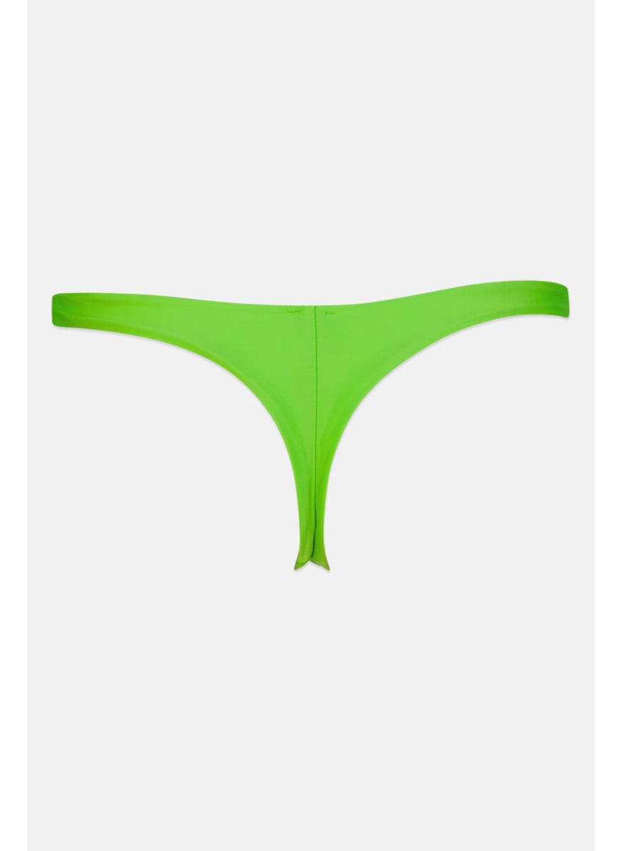 Lefties Women Plain Bikini Bottom, Green  - Image 3
