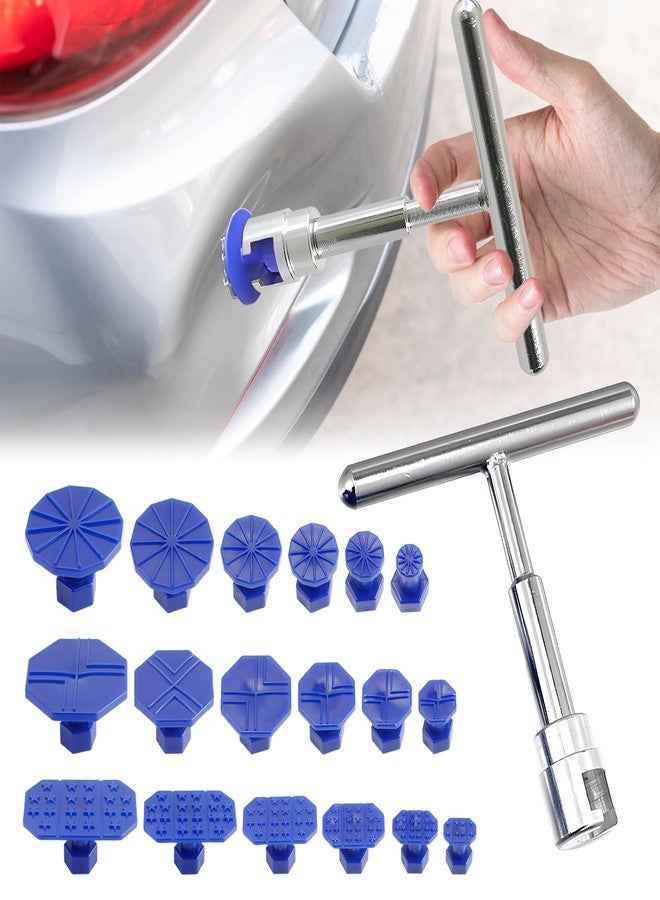 HULI 18 PCS Car Dent Puller Kit, Paintless Dent Repair Tools, Dent Remover Tool for Car Body, Car Dent Repair Kit with T Slide Hammer, Universal Portable Car Tools for Most Cars, Suvs - Image 1