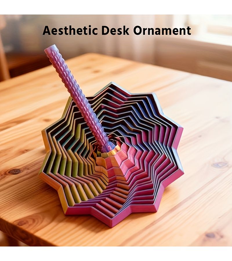 3D Printed Multicolor Octahedron Sensory Spinner Model C - Image 5