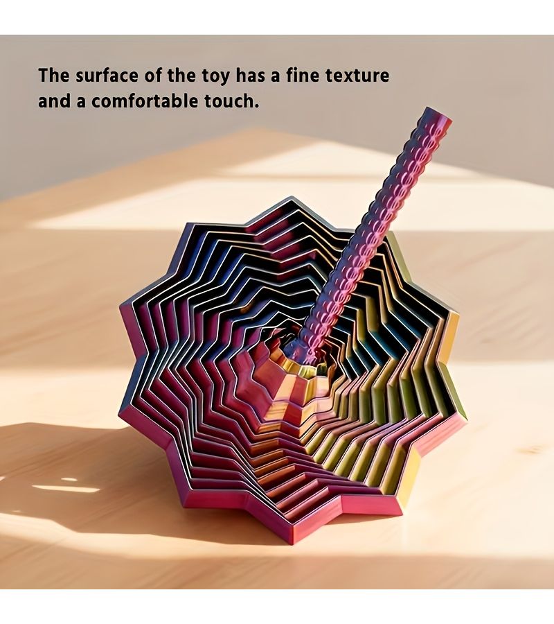 3D Printed Multicolor Octahedron Sensory Spinner Model C - Image 1
