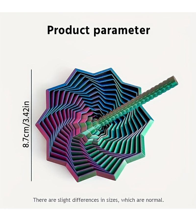 3D Printed Multicolor Octahedron Sensory Spinner Model C - Image 4
