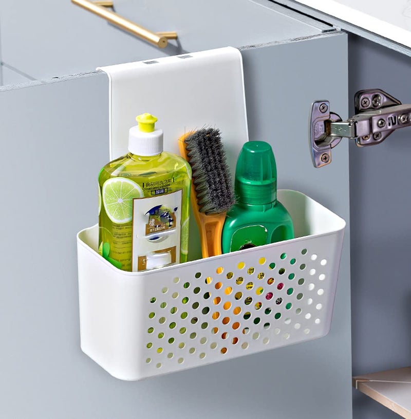 MosQuickOver Door Hanging Basket milk box for outdoor gate Hanging Basket for Kitchen bathroom organiser cabinet Kitchen Cupboard Organizer basket for storageracks for storage multipurpose - Image 1