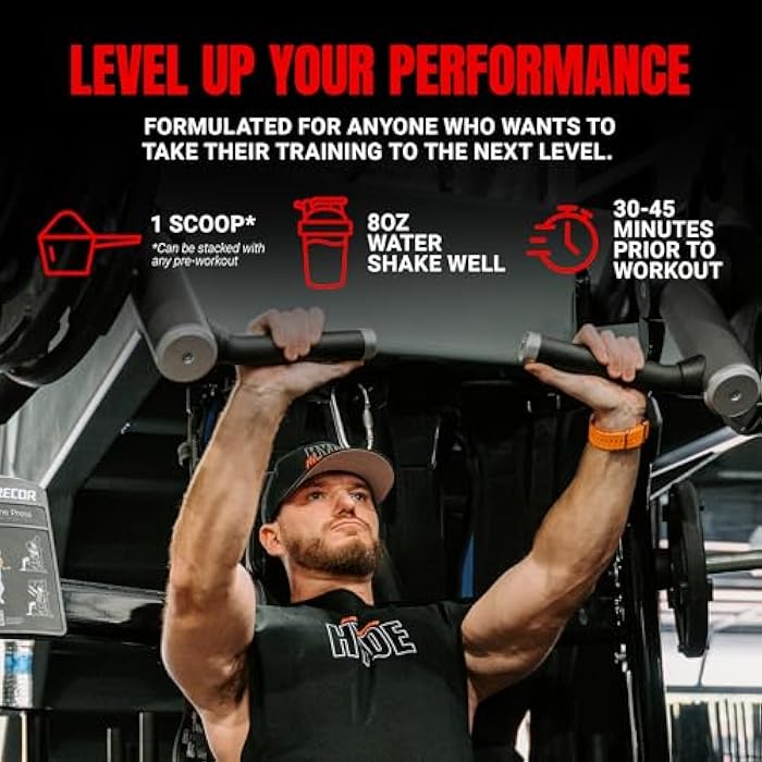 PROSUPPS Mr. Hyde Max Pump Pre Workout Powder - Stim-Free Preworkout Supports Blood Flow, Muscle Volume & Endurance - Caffeine-Free Nitric Oxide Gym & Fitness Supplements (Blue Razz, 20 Servings) - Image 4