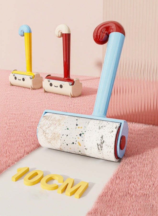 HOMESTAR Cartoon Cat Cute Lint Roller for Hair Extra Sticky Lint Removal Roller, Reusable Handle for Clothes, Furniture, and Travel Essentials ，1 Handle+3 Roller Refills - Image 2