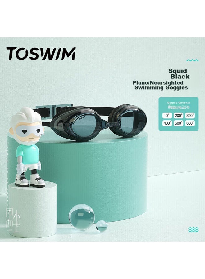 Toswim Swimming Goggles, Waterproof Anti-fog Swim Gl, High-definition Clear Lens, Large Frame For Men And Women, Ink Fish Black - Image 3