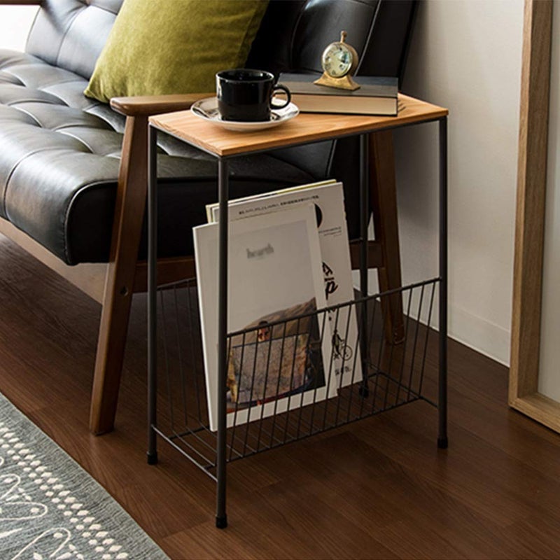 INDIAN DECOR 50401 Bedside Table Iron Art Sofa Side Mobile Coffee Table End Table Sofa Table Living Room Furniture Center Table Color Black Made in India