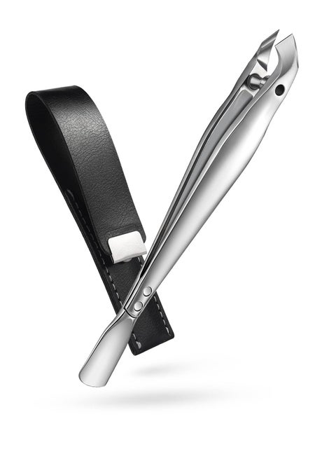 Mini Cuticle Trimmer, Slim Cuticle Clipper with Pusher, Stainless Steel Cuticle Nipper, Precise Pointed Tip Cuticle Clipper, Suitable for Fingernails and Toenails