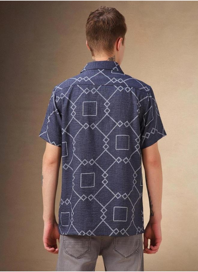 Dennis Lingo Relaxed Fit Short Sleeves Casual Shirt by Styli  - Image 2
