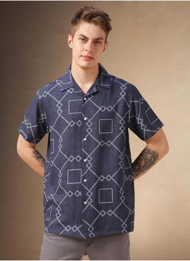 Dennis Lingo Relaxed Fit Short Sleeves Casual Shirt by Styli  - Image 4