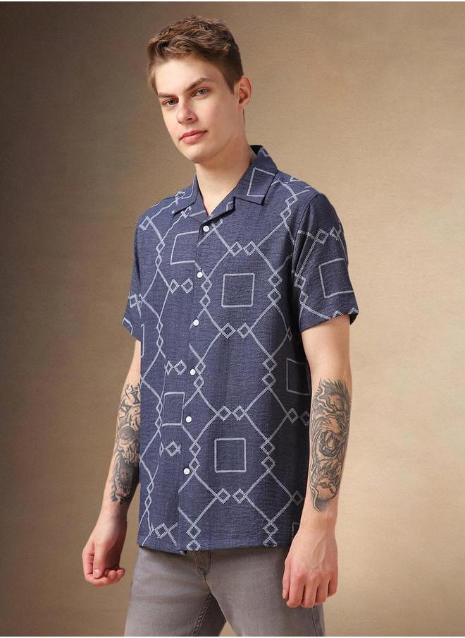 Dennis Lingo Relaxed Fit Short Sleeves Casual Shirt by Styli  - Image 5