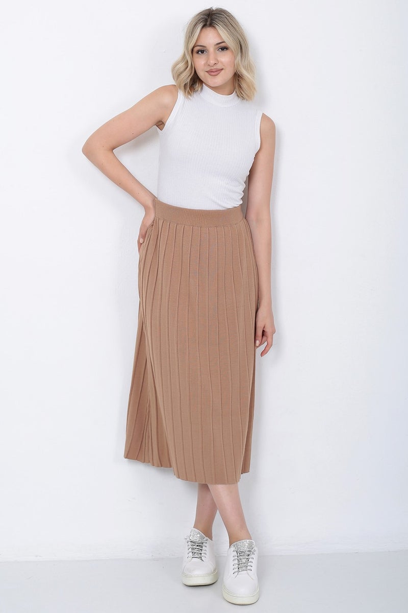 Lugmo Women's Knitwear Skirt Oversize Mink  - Image 2