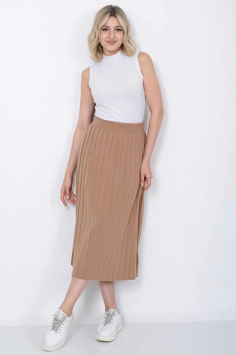 Lugmo Women's Knitwear Skirt Oversize Mink  - Image 3