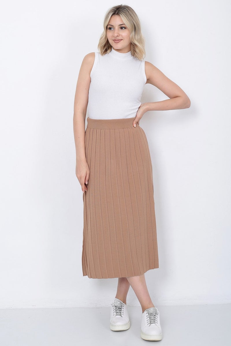 Lugmo Women's Knitwear Skirt Oversize Mink  - Image 4