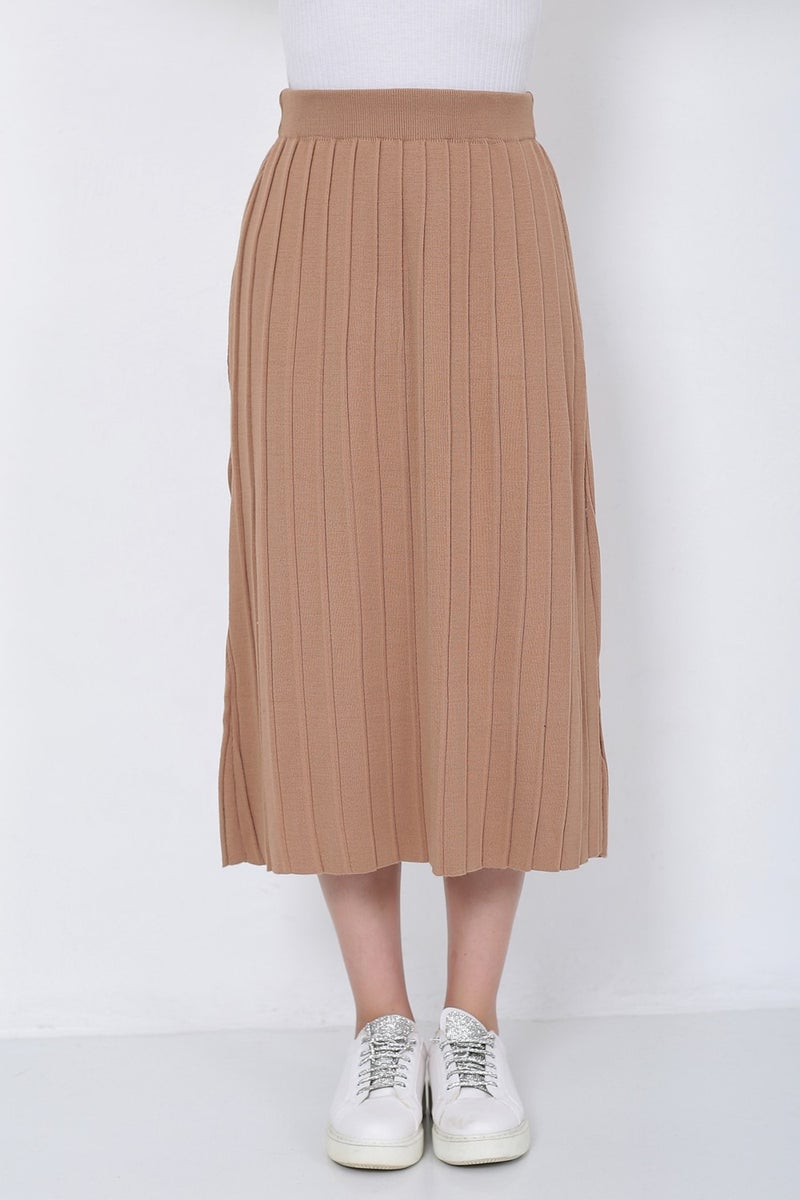 Lugmo Women's Knitwear Skirt Oversize Mink  - Image 5
