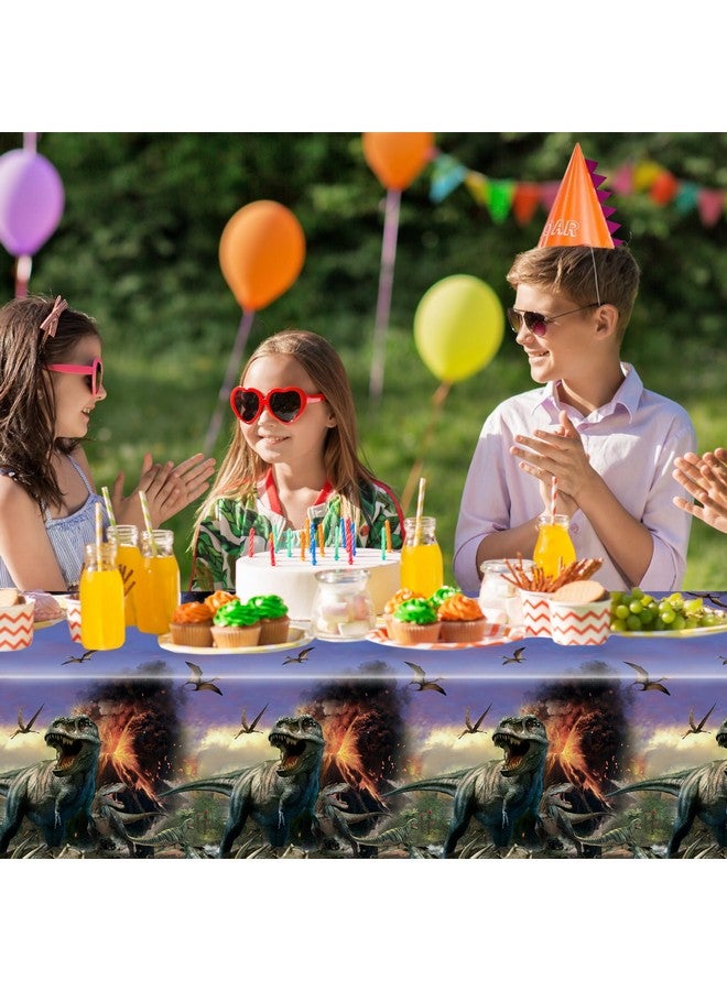 Avezano 3 Pcs Dinosaur Tablecloth Dinosaur Birthday Party Decorations Disposable Dinosaur Table Cover Dinosaur World Plastic Tablecloth For Kids Adults Birthday Party, 108X54 Inch - Image 5